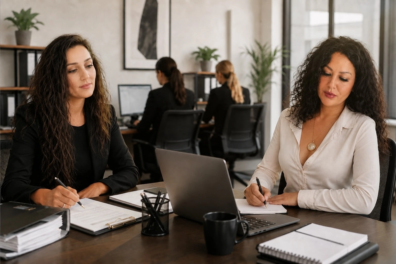 Hakima Oujnan und Yeliz Büyüköztürk als Kernteam von Solution Office